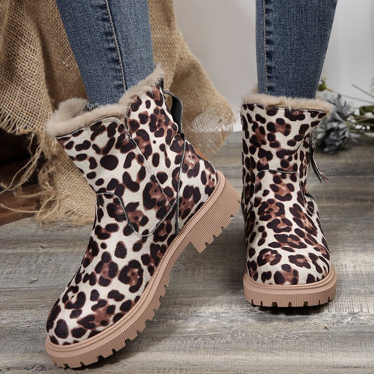Gefütterte Martin-Stiefeletten mit Reißverschluss für Damen ( 2 KAUFEN, VERSAND KOSTENLOS )