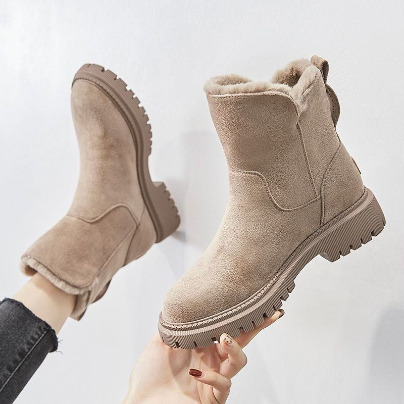 Gefütterte Martin-Stiefeletten mit Reißverschluss für Damen ( 2 KAUFEN, VERSAND KOSTENLOS )