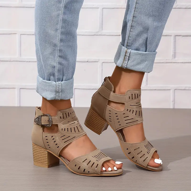 Orthopädische Leder-High-Heels für Damen
