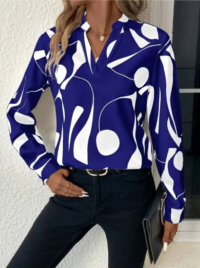 Elegante bedruckte Bluse für Damen