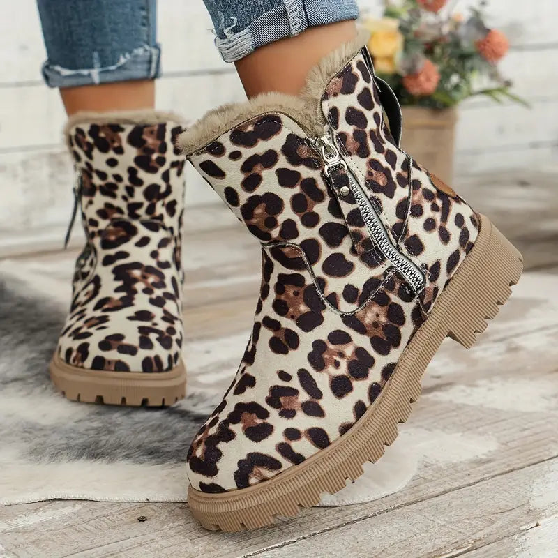Gefütterte Martin-Stiefeletten mit Reißverschluss für Damen ( 2 KAUFEN, VERSAND KOSTENLOS )