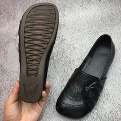 Women's leather soft-soled non-slip shoes