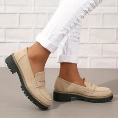 Damenmode Loafer mit dicker Sohle