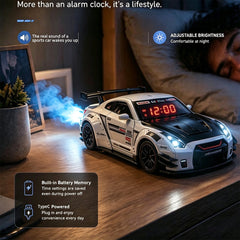 Hyper car Engine Sound Alarm Clock with LED & Mist Spray