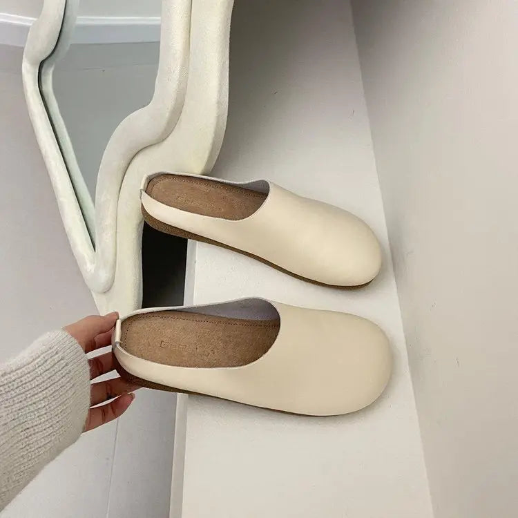 LetcloTM Damen Slipper aus italienischem Leder / Orthopädische Schuhe