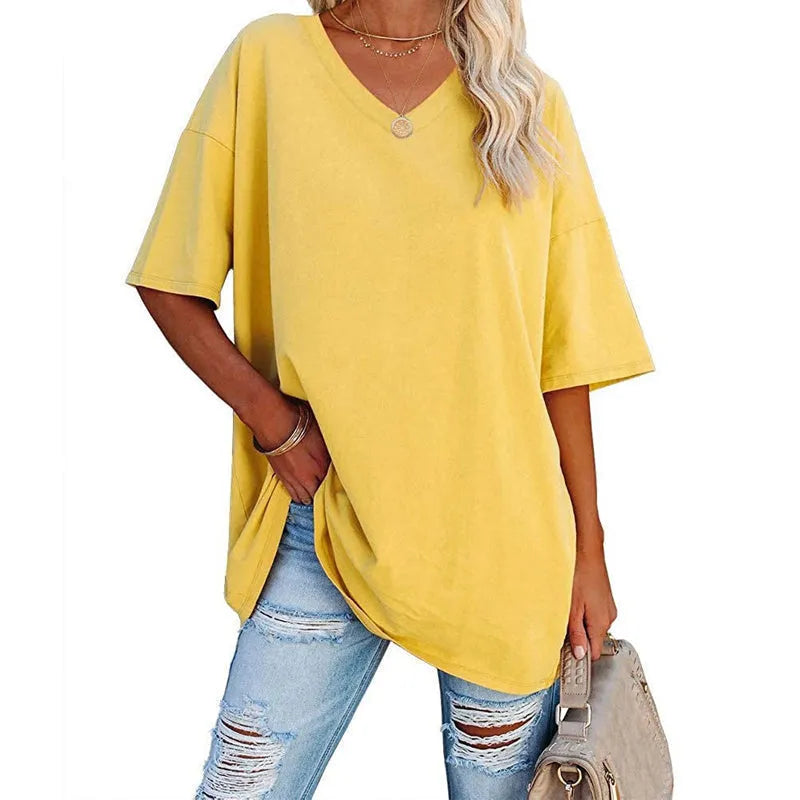 Sommerliches neues Damen-T-Shirt in lockerer Passform (3 kaufen, gratis Versand)