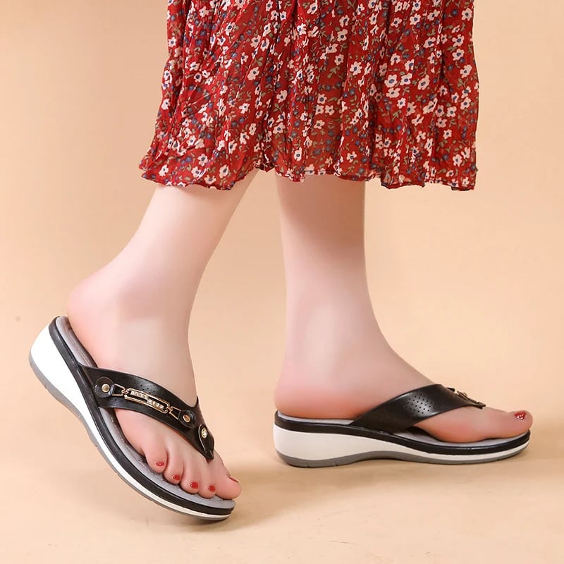 ⏰Damen Flip-Flops mit Fußgewölbestütze, weicher Polsterung und Zehensteg