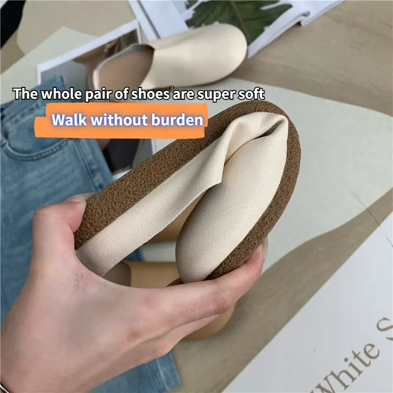LetcloTM Damen Slipper aus italienischem Leder / Orthopädische Schuhe