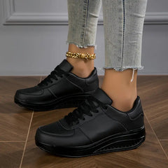 Orthopädische Plateau-Sneaker für Damen aus atmungsaktivem Material im Freizeit-Look