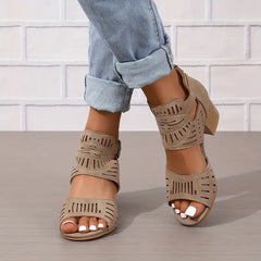 Orthopädische Leder-High-Heels für Damen