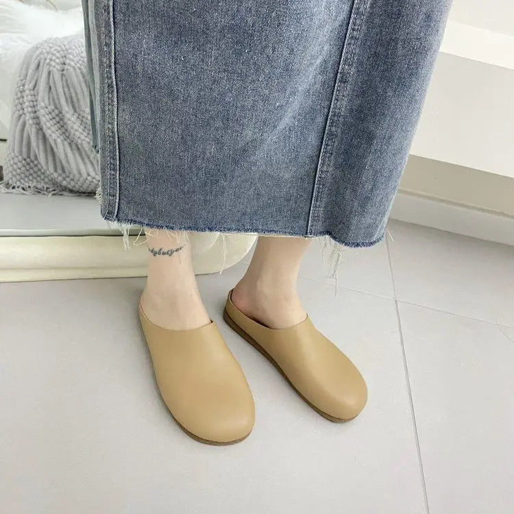 LetcloTM Damen Slipper aus italienischem Leder / Orthopädische Schuhe