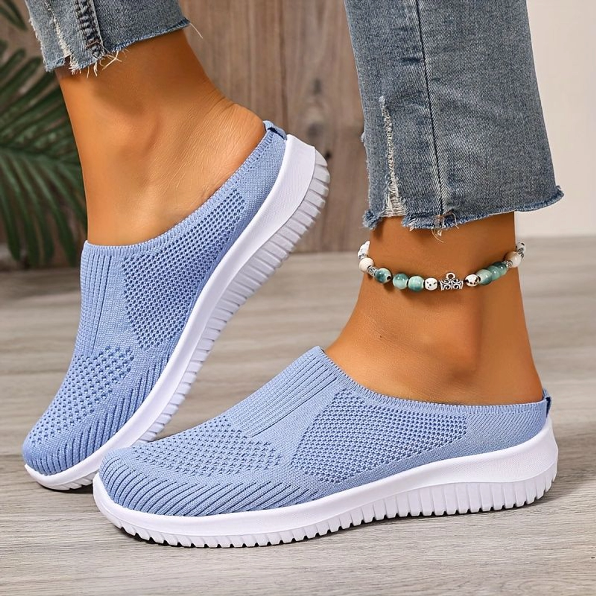 Atmungsaktive Walking-Schuhe aus Strick für Damen – Leichter Komfort zum Hineinschlüpfen