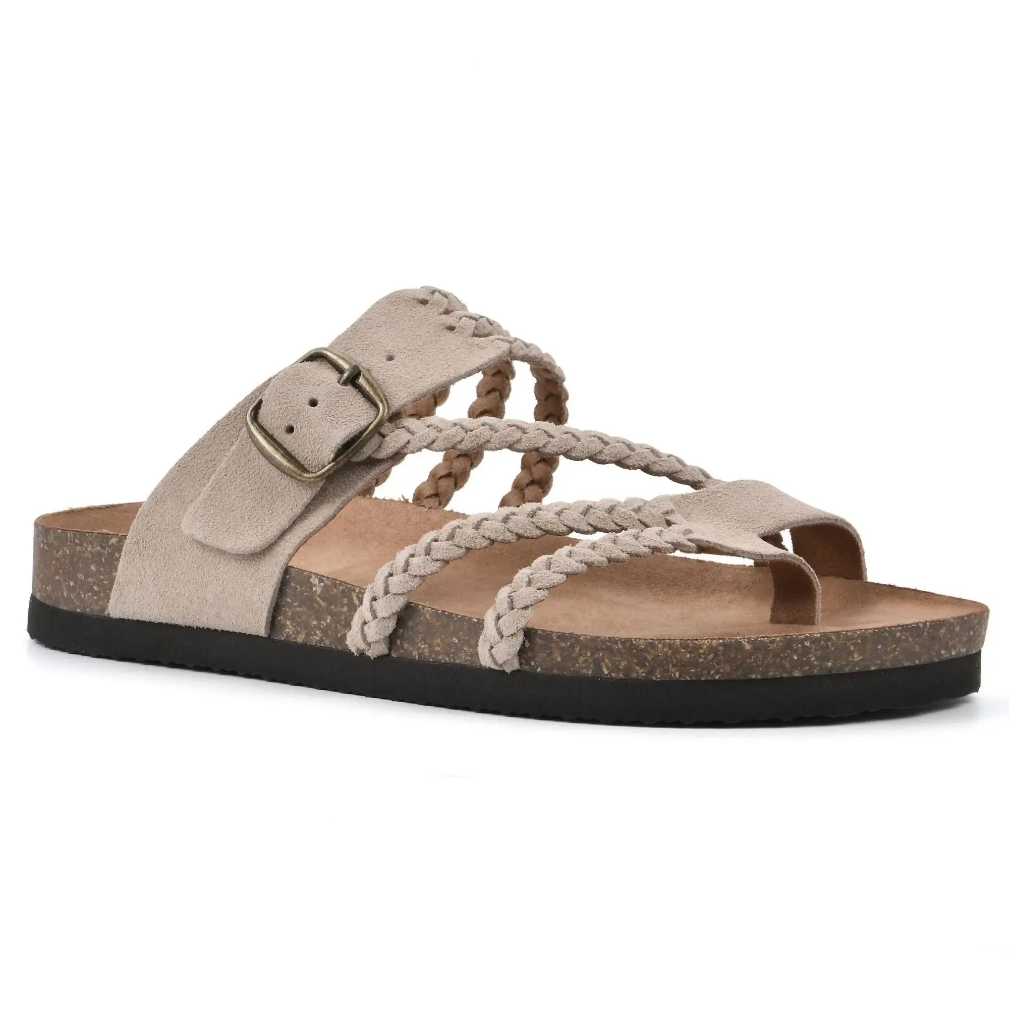 Geflochtene Korksandale für Damen – Bequeme Sommer-Schuhe mit weiter Passform