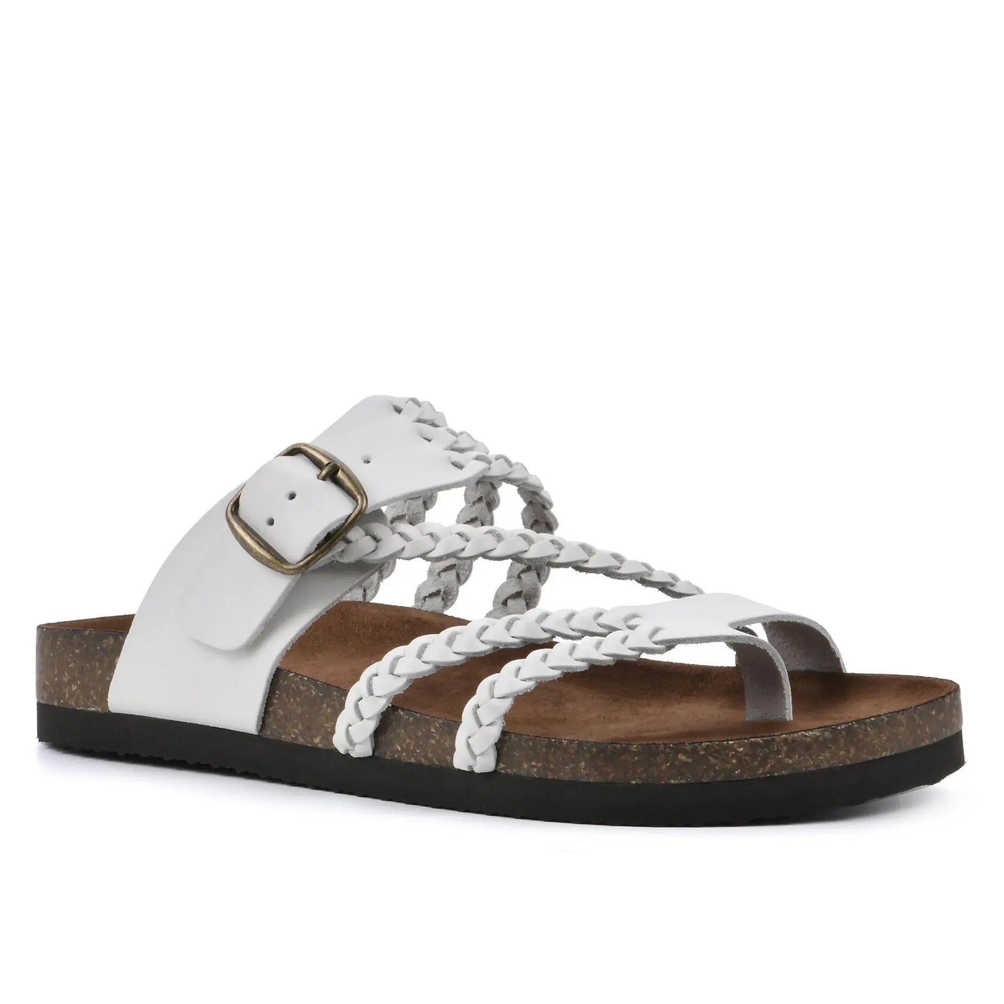 Geflochtene Korksandale für Damen – Bequeme Sommer-Schuhe mit weiter Passform