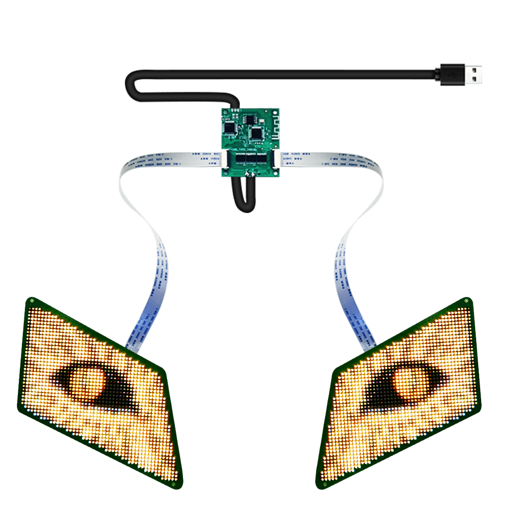 Programmierbares LED-Display für die Augen