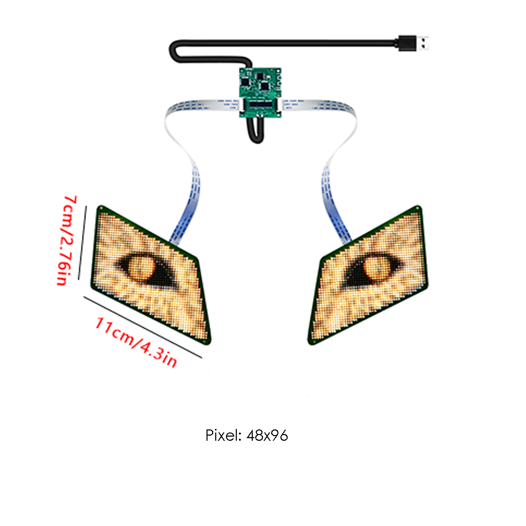 Programmierbares LED-Display für die Augen